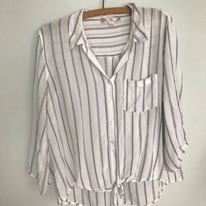 Blue and white stripes summer shirt